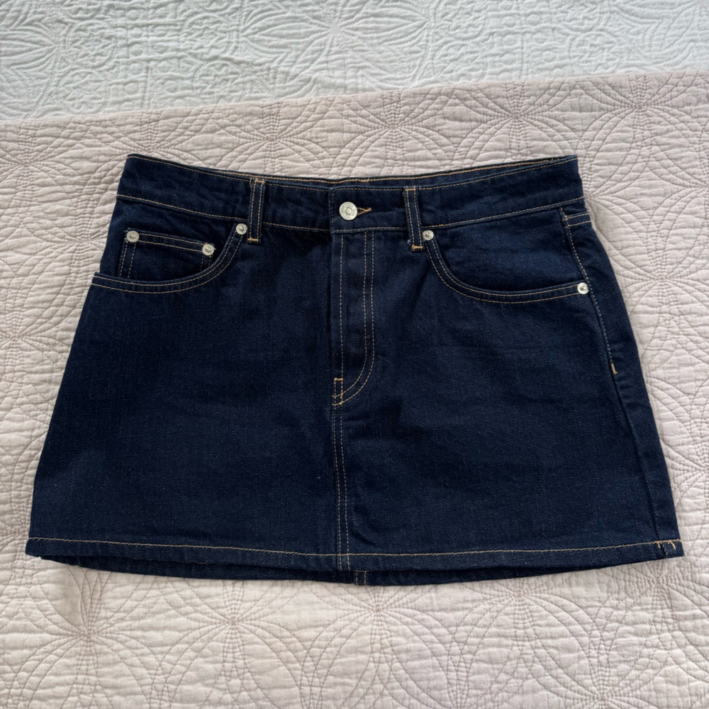 Zara Dark Denim Mini Skirt